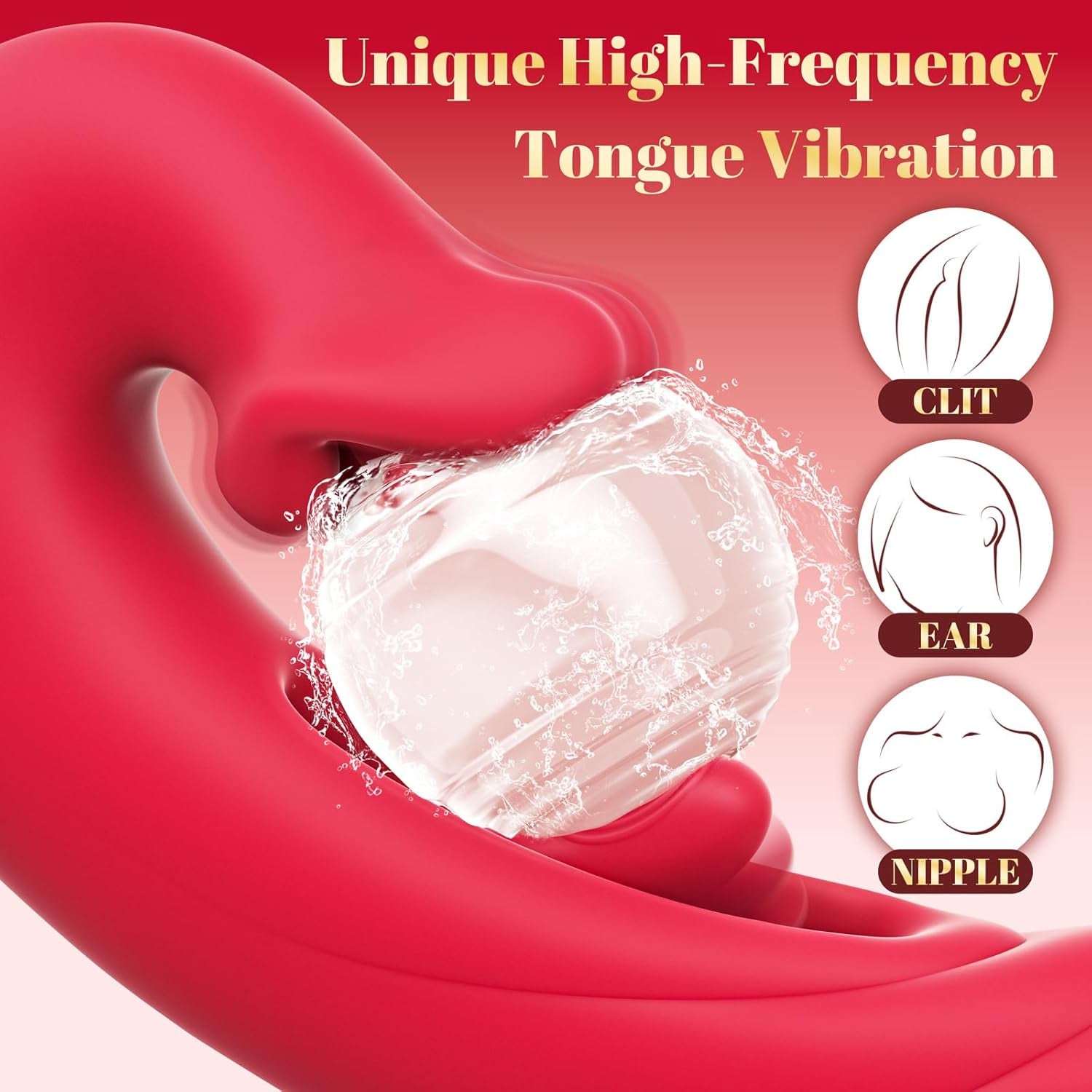 Rabbit Vibrator Adult Toys for Women, Dildo Sex Toy with 10 Tongue Vibration and 10 Flapping Modes, 3 - In - 1 Rose Toy Vibrators for G Spot Clit Stimulator Pleasure and Female Couples Games - SinfulX - 