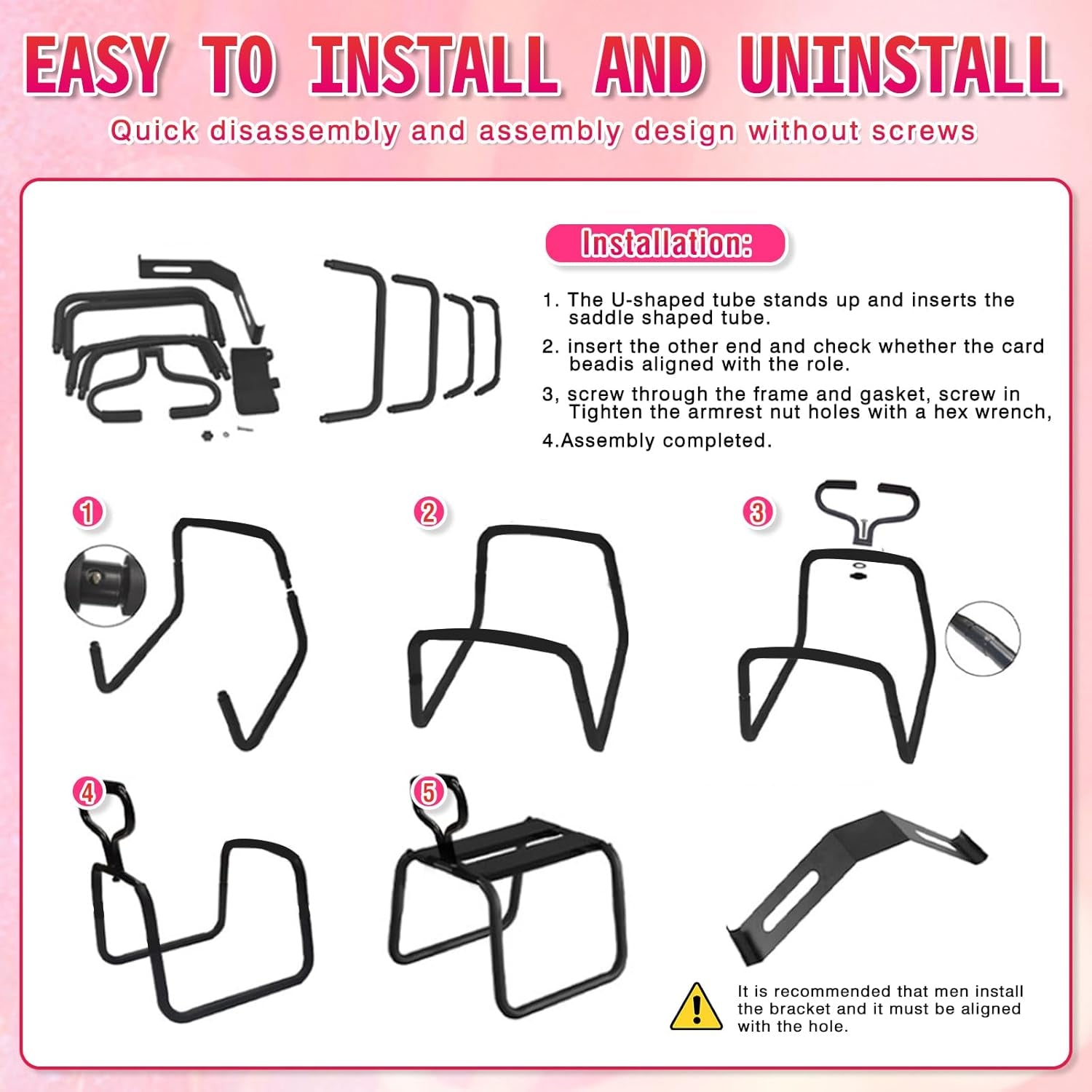 Multifunctional Sex Chair – Position Enhancer with Sturdy Handrail for Couples' Pleasure - SinfulX - 