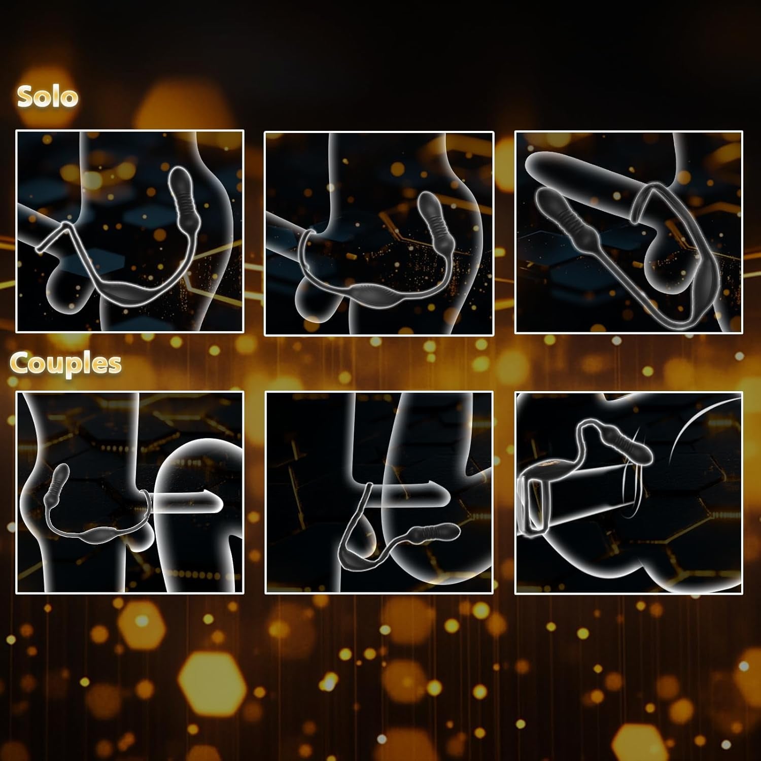 Thrusting Prostate Massager Anal Sex Toy with Vibrating Cock Ring Taint Testicle Stimulator, Remote Control APP Anal Butt Plug Dildo, Penis Ring Vibrator for Men,  Couples Male Adult Sex Toys