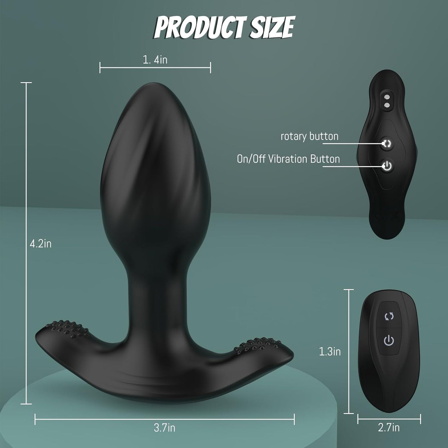 Rotatix Remote Vibrating Butt Plug - SinfulX - 