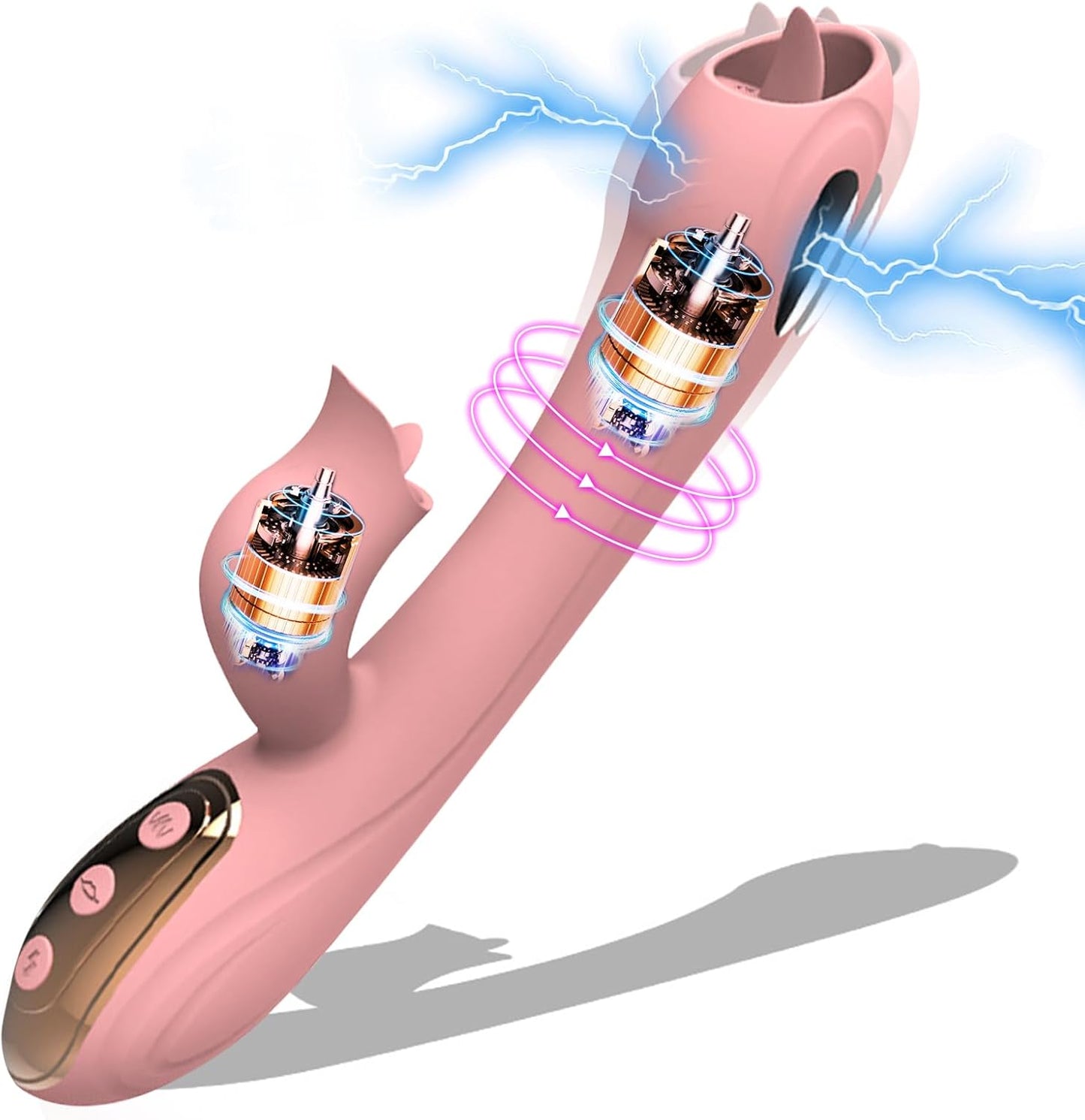 RoseGlow G - Spot Electric Shock Dildo Vibrator - SinfulX