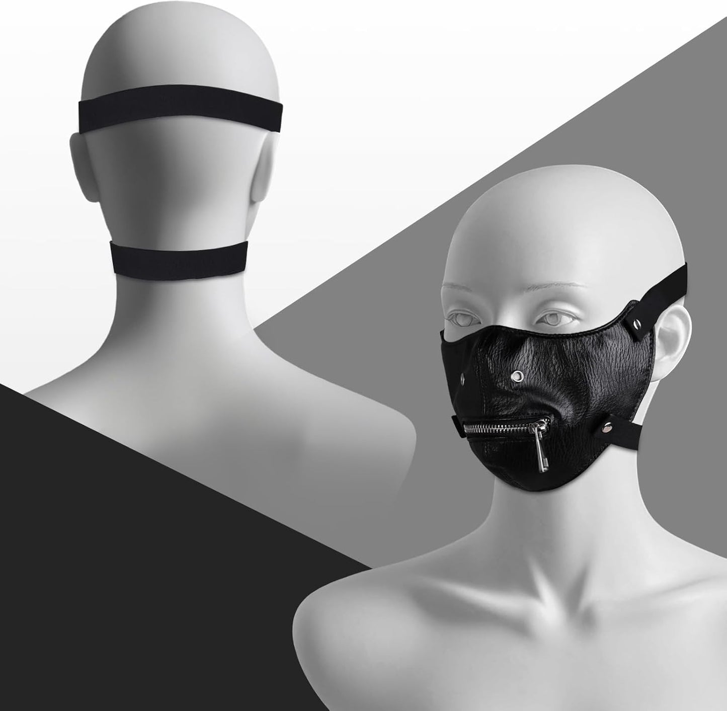 TetheredLuxe BDSM Bondage Zipper Mask - SinfulX