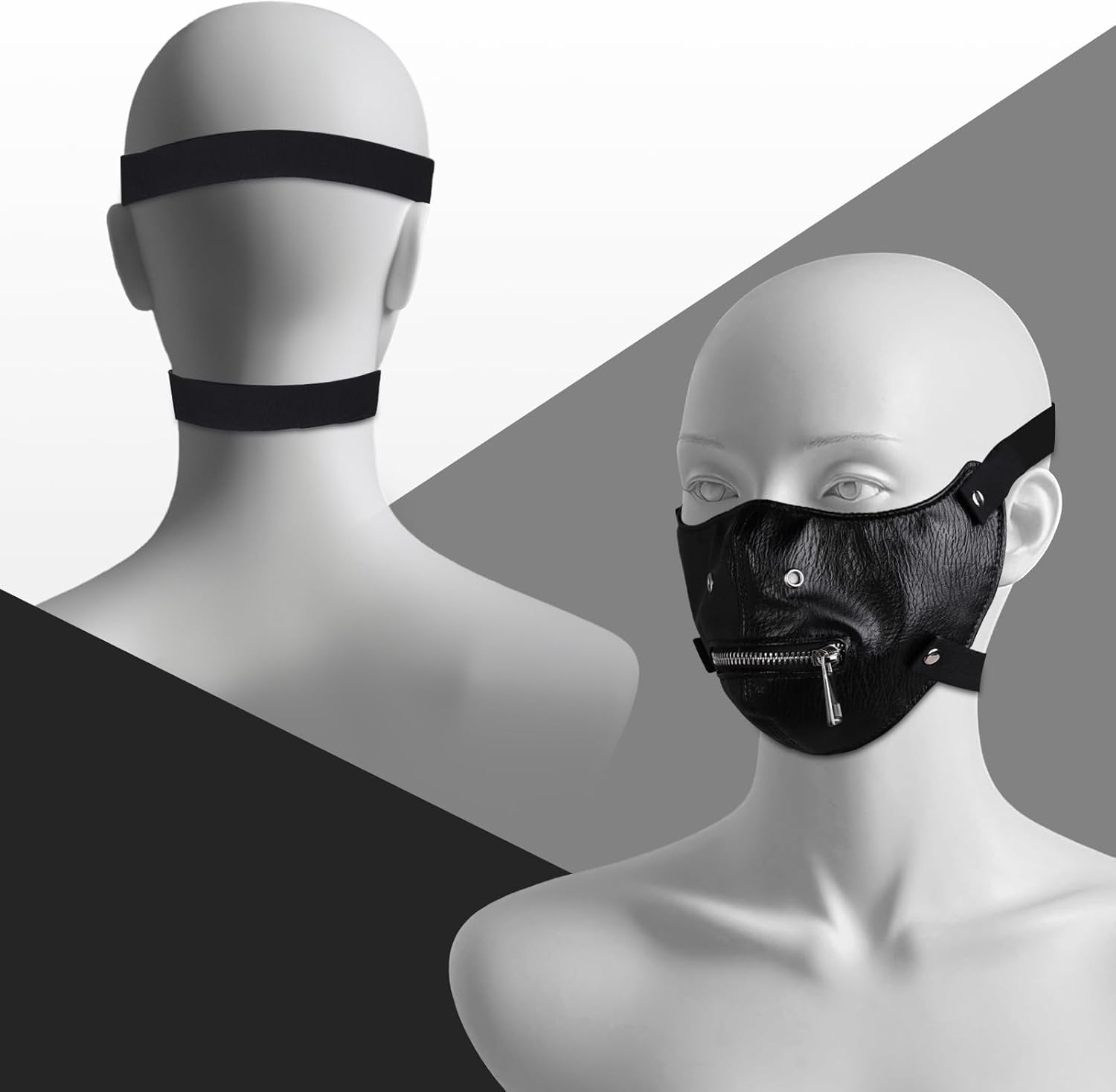 TetheredLuxe BDSM Bondage Zipper Mask - SinfulX