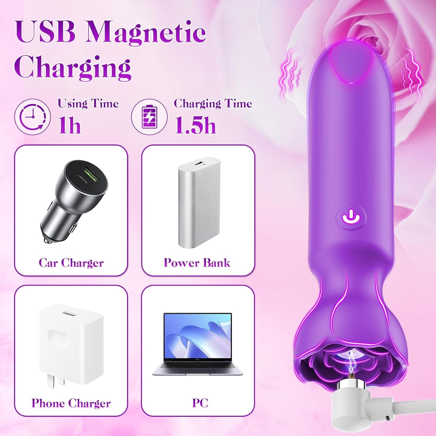 VibeLink App Control Bullet Vibrator 9 Modes Waterproof Quiet - SinfulX - Personal Care > Sexual Wellness > Bullet Vibrator