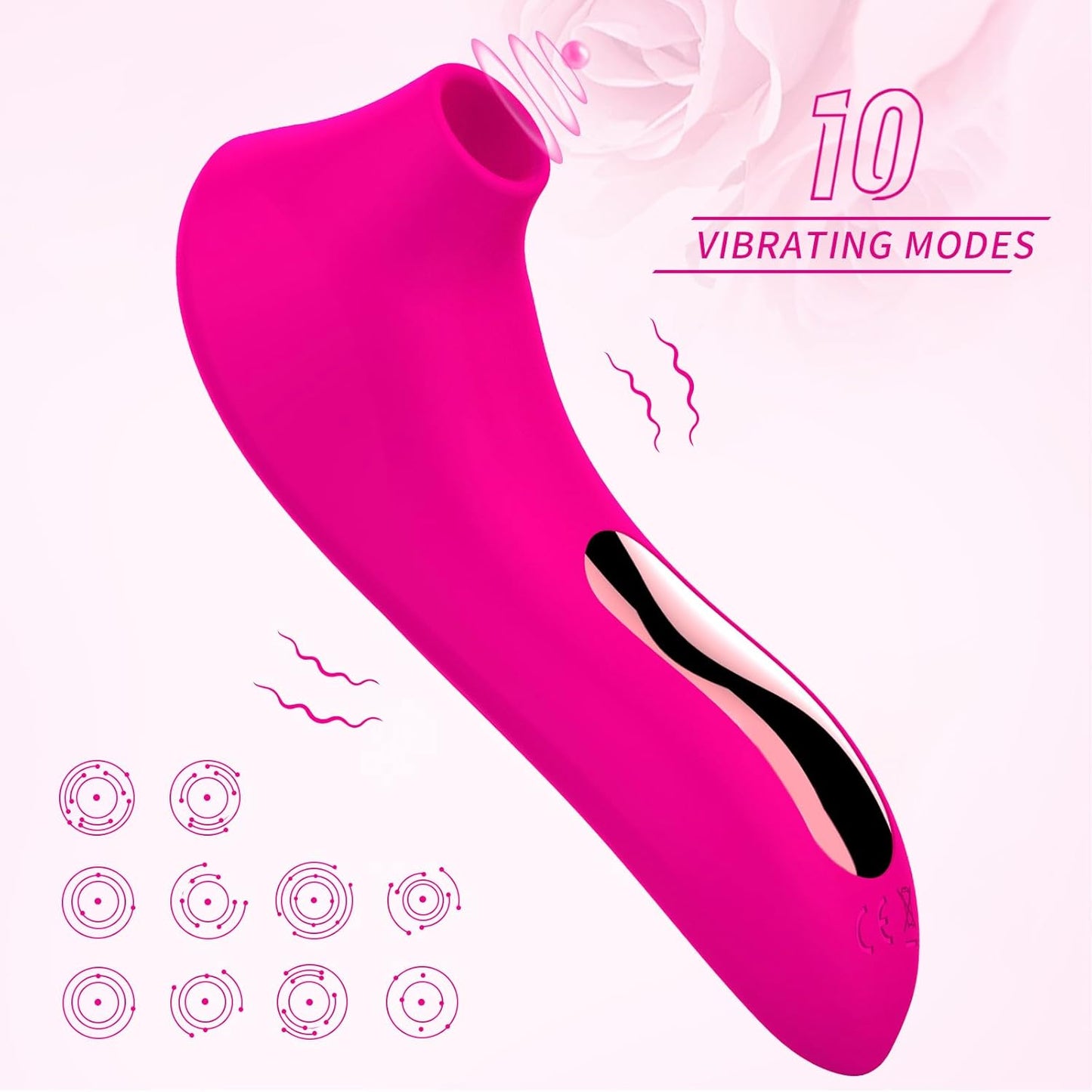 Sucking Vibrator Rose Sex Toy Adult Toys, Clitoral G Spot Vibrators Sex Toys Vibrator Clit, Clit Stimulation Sex Novelties with 10 Licking & Vibrating, Clitoral Stimulator for Women Couple