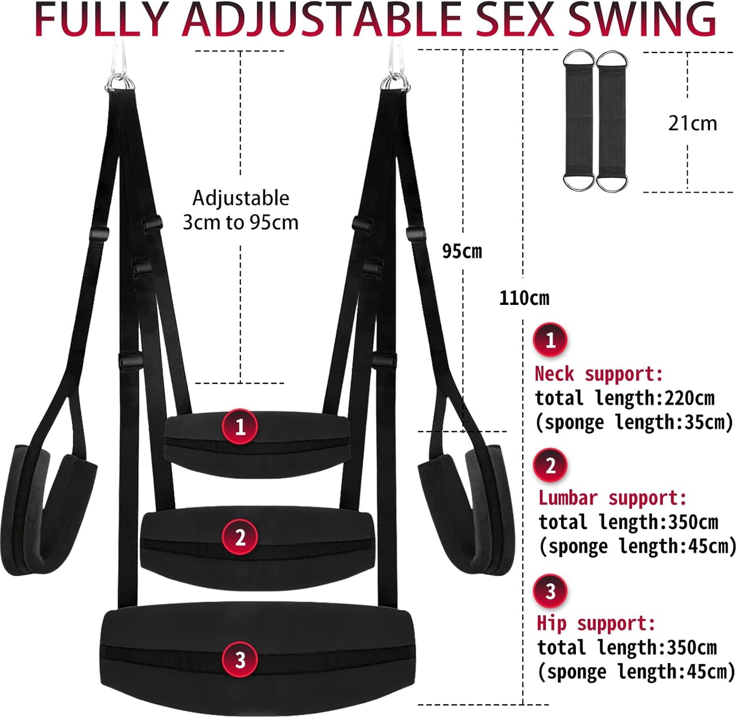 VelvetBond BDSM Door Sex Swing 800lb Cushioned - SinfulX - 