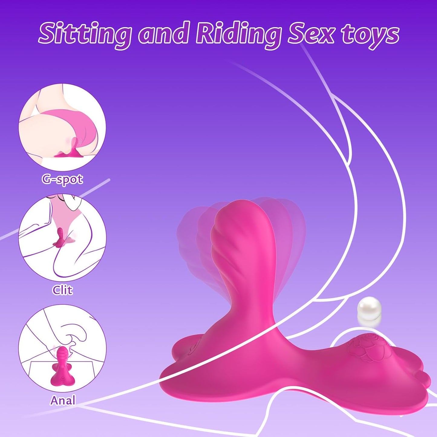 VelvetRide 9×9 Sit - On Vibrator - SinfulX - 