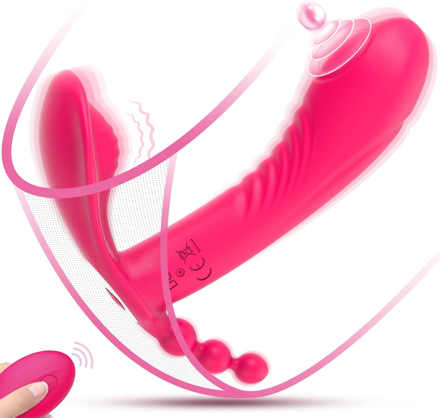 EtherealLoom Remote Control Triple Stimulation Vibrator - SinfulX