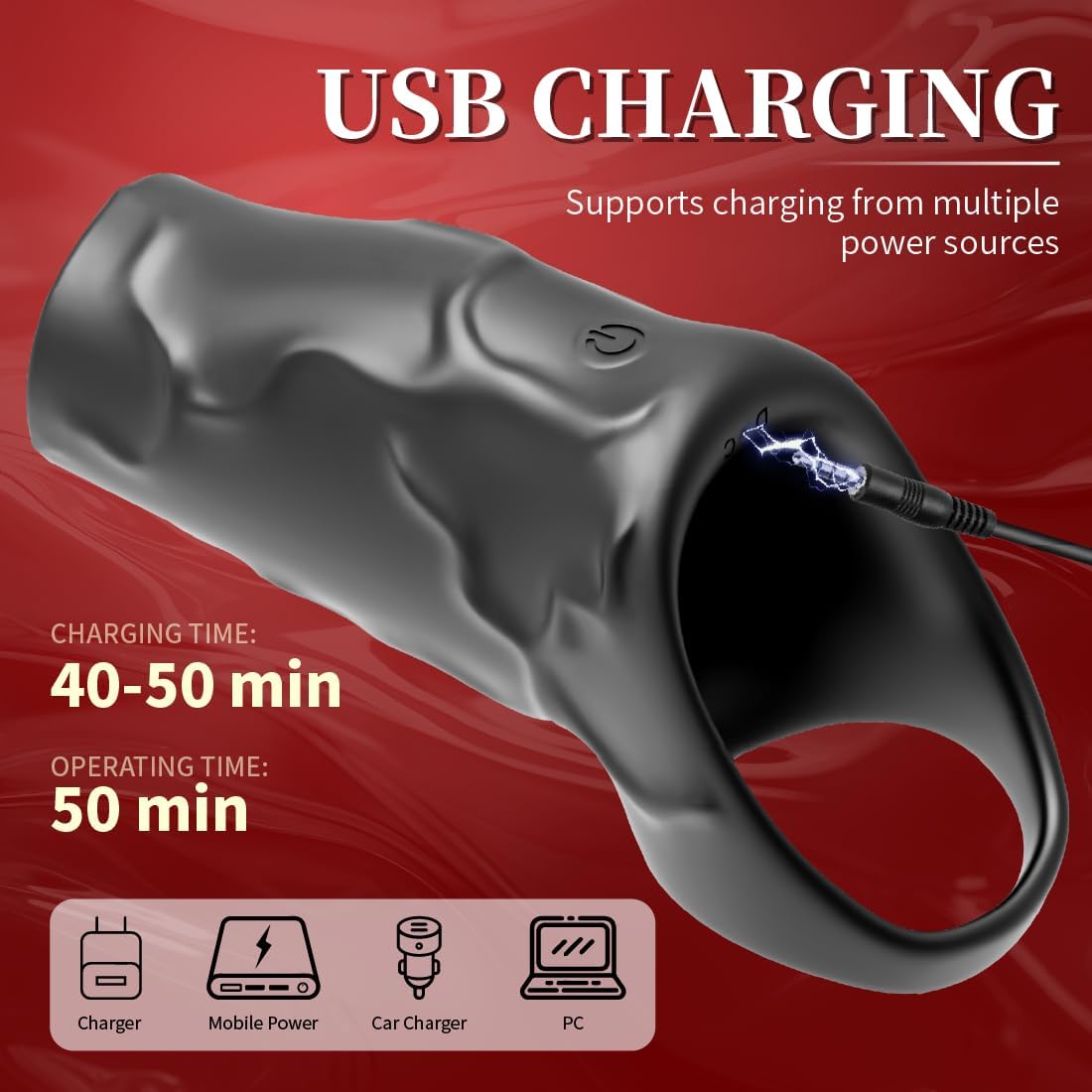 ShadowVibe Vibrating Penis Sleeve - SinfulX