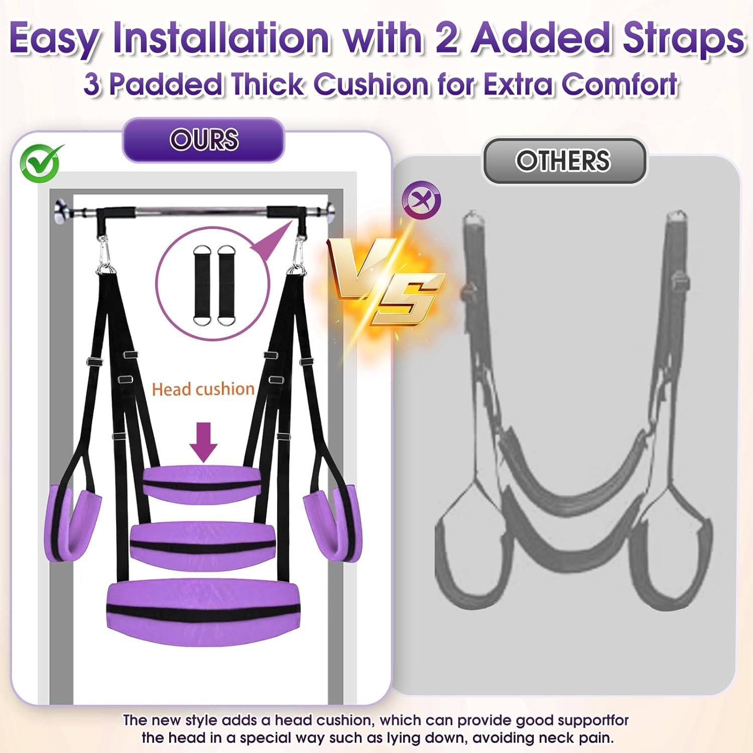 ComfortLift Adjustable Door Sex Swing 400lb - SinfulX - 
