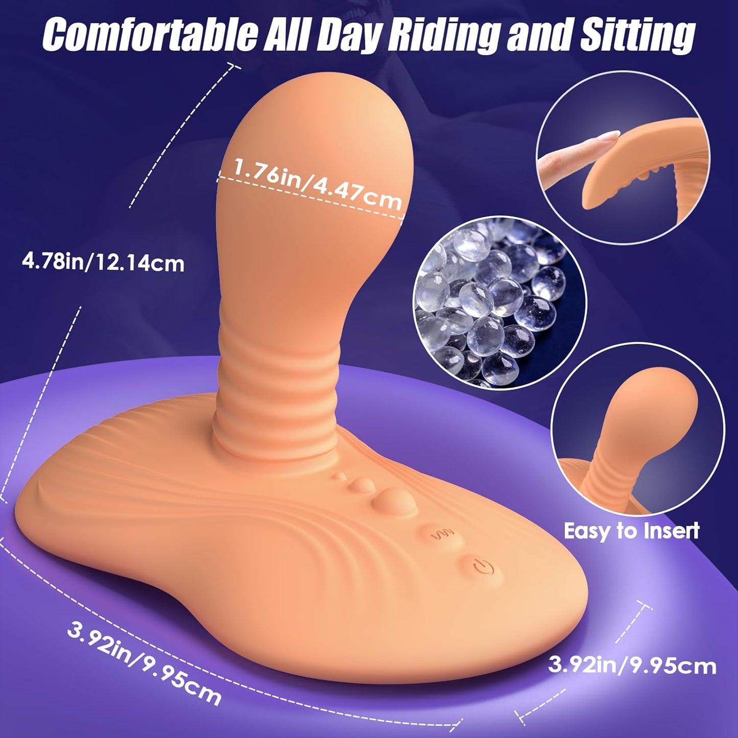 Prostate Massager Anal Dildo Anal Toys, Riding Grinding Strap - On Dildos Adult Toys with 9 Rotating & Vibrating Suction Cup, Butt Plug Male Sex Toys for Men Sex Toy Anal Plug G Spot Vibrator New - SinfulX - 