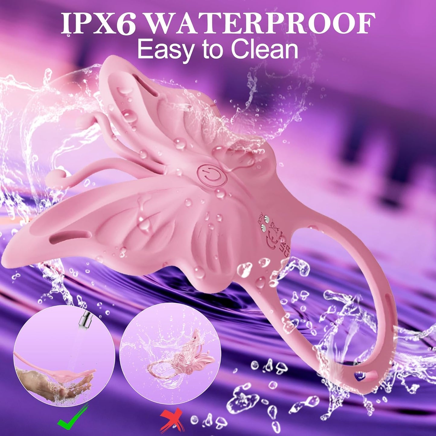 Wearable Panty Vibrator Couples Sex Toys, Vibrating Cock Ring Clitoral Vibrators with 9 Vibration Modes, Long Distance Vibrator BDSM Toys with App Control for Adult Men Women