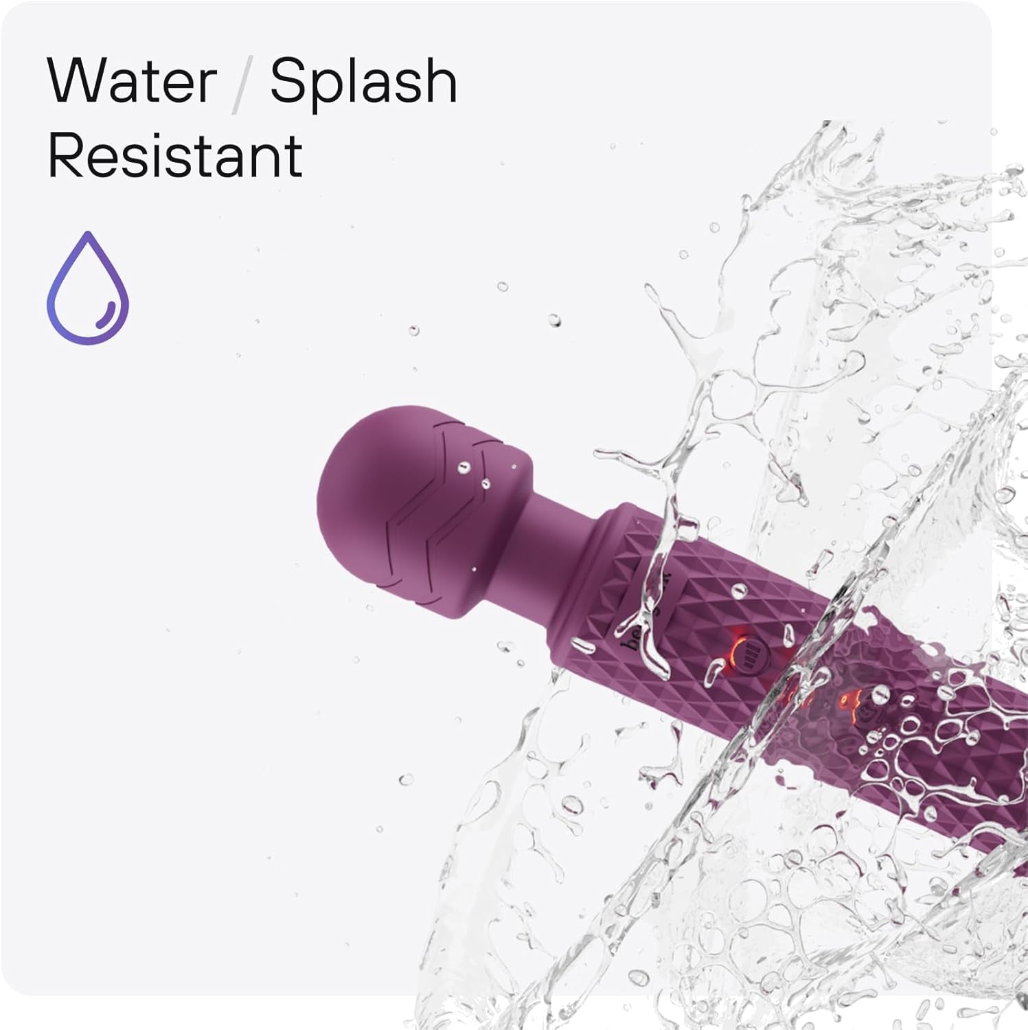 PrismFlex Wand Vibrator 20 Patterns 8 Speeds Rechargeable - SinfulX - Personal Care > Sexual Wellness > Wand Vibrator