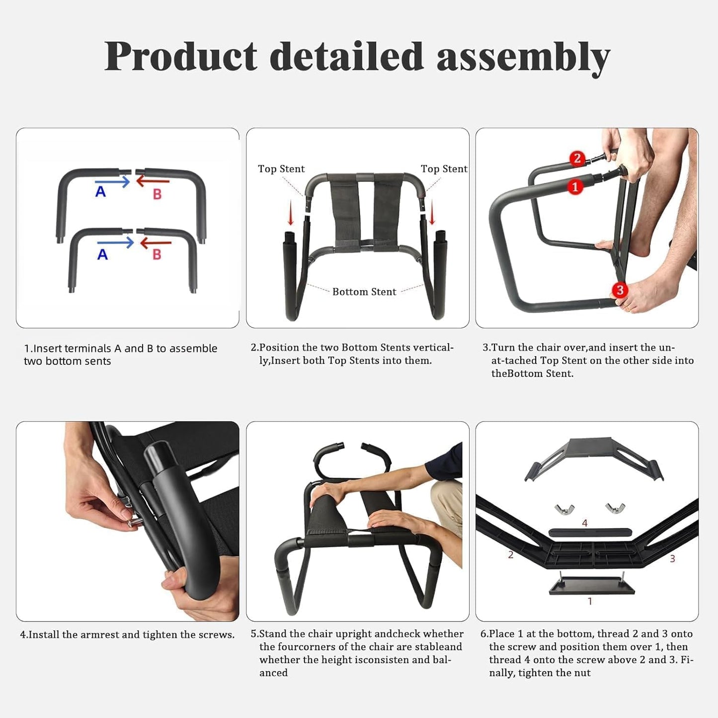 FlexFrame Adjustable Position Aid Chair with Armrests (Red) - SinfulX - 