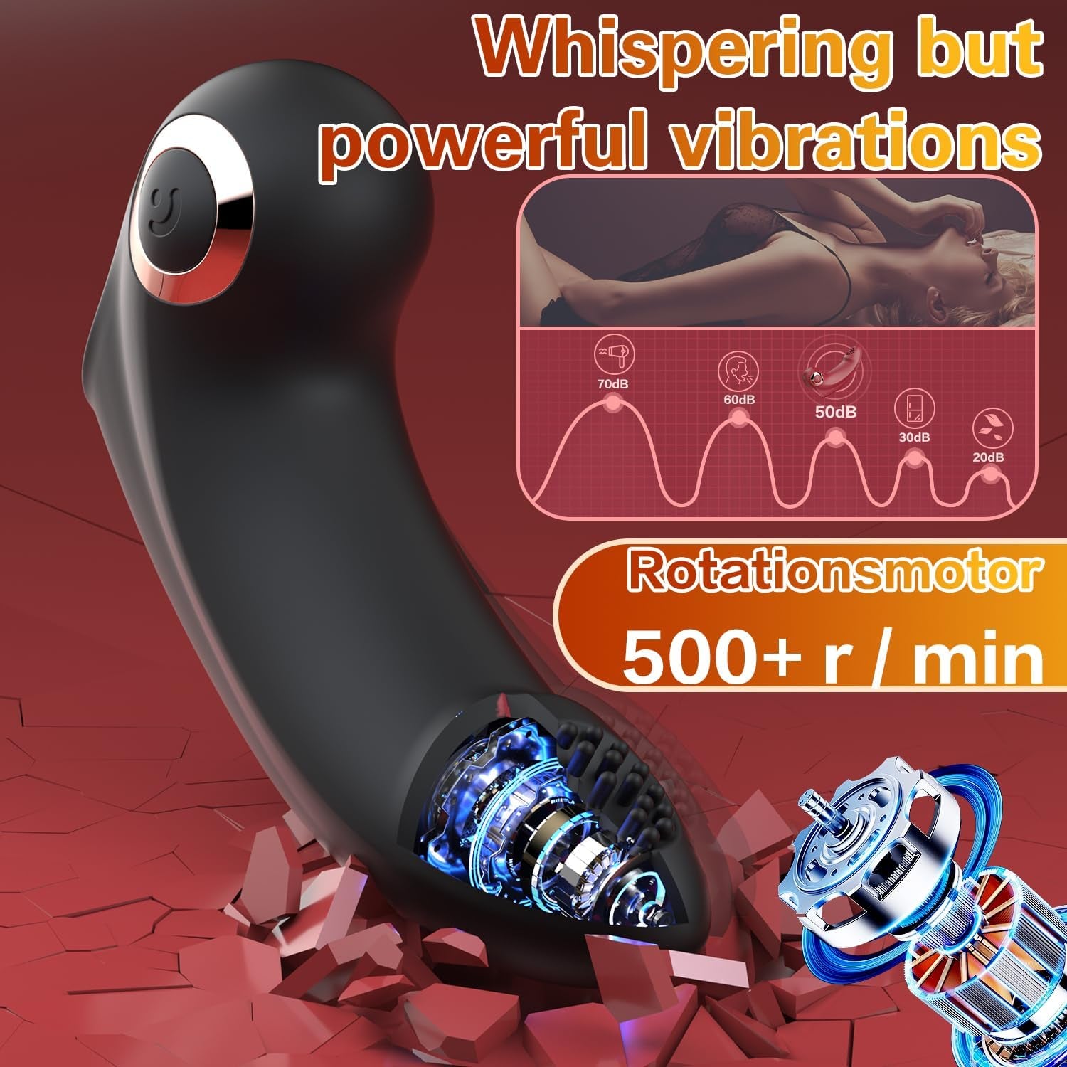 NoirTouch Finger Vibrator 10 Modes Waterproof Quiet Black - SinfulX - Personal Care > Sexual Wellness > Finger Vibrator