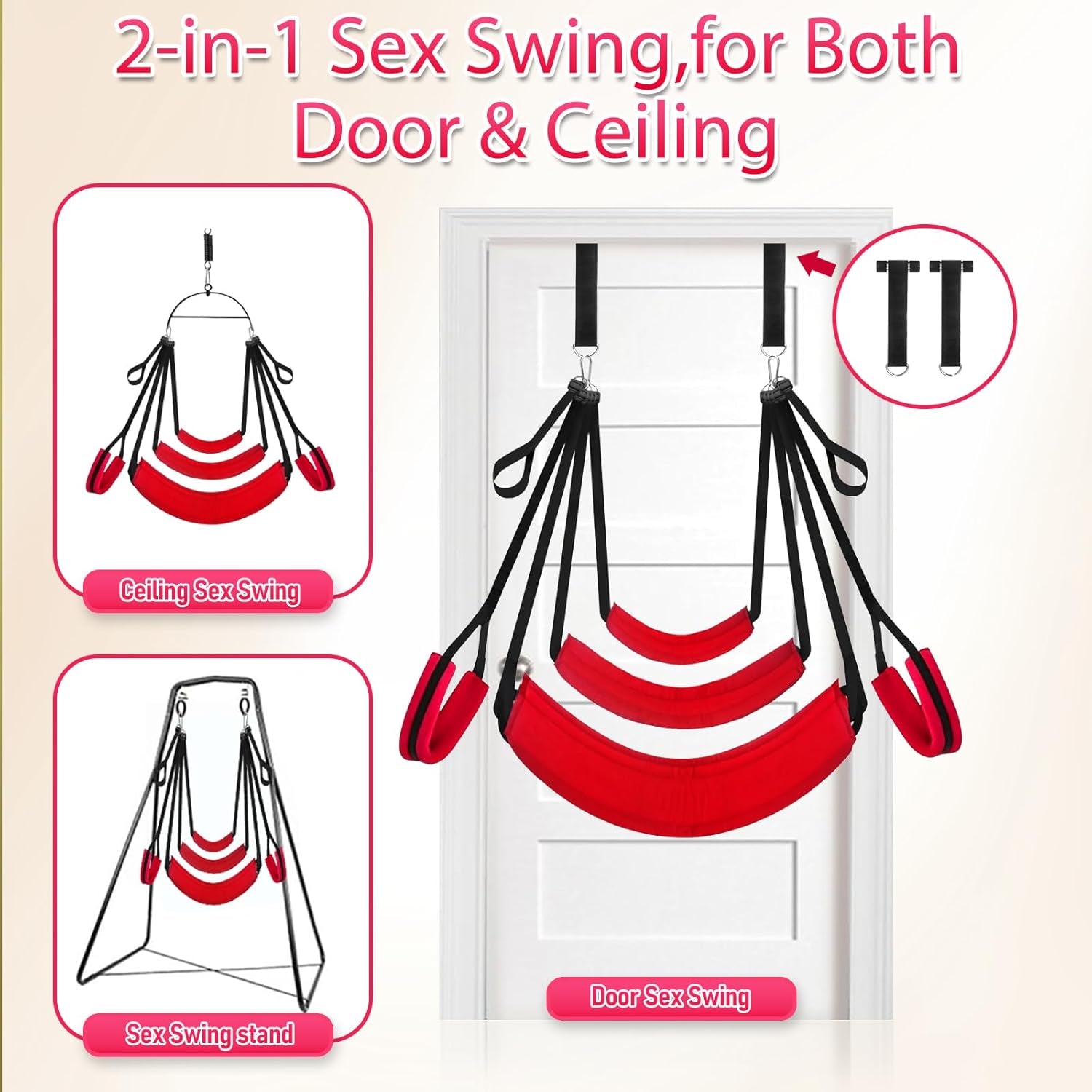 ShadowLift Adjustable BDSM Door Swing for Couples - SinfulX - 