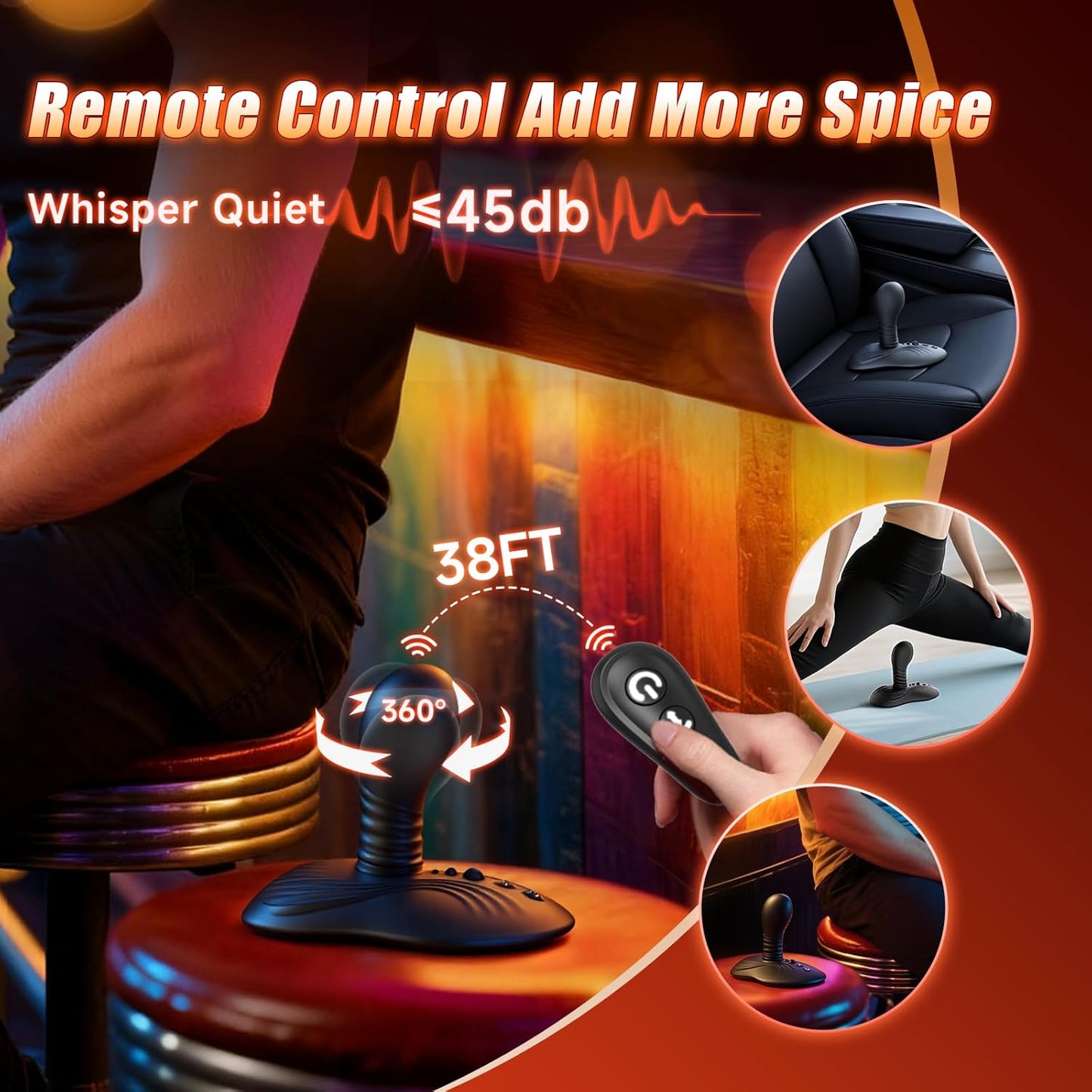 Prostate Massager Anal Dildo Anal Toys, Riding Grinding Strap - On Dildos Adult Toys with 9 Rotating & Vibrating Suction Cup, Butt Plug Male Sex Toys for Men Sex Toy Anal Plug G Spot Vibrator New - SinfulX - 