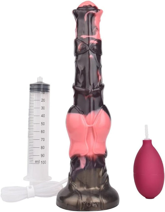Squirting Dildo Silicone Ejaculating Penis, 12 Inch Colorful Fantasy Large Penis with Strong Suction Cup, Soft Anal Dildo, Adult Sex Toy for Women Sex Pleasure - SinfulX - 
