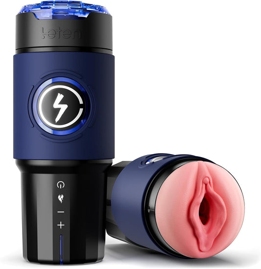 Male Masturbator Sex Toys for Men - Thrusting Male Stroker with 360° Heating, 5 - Speed Smooth Motion Blowjob Adult Men'S Sex Toy, Silent Brushless Motor, Soft Sleeve & Magnetic Phone Mount - SinfulX - 