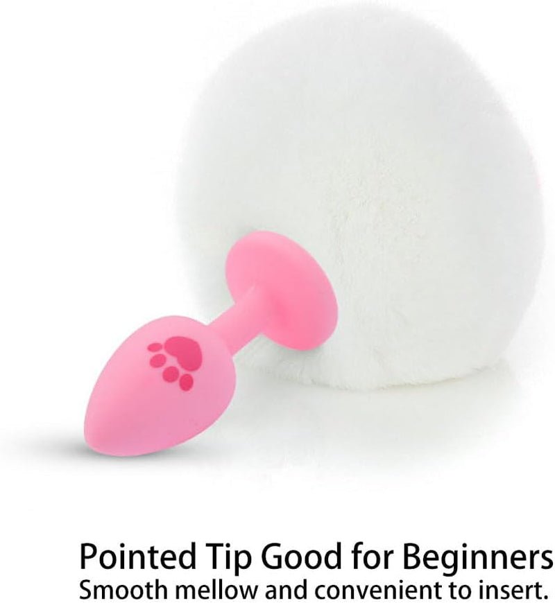 VelvetBunny Bunny Tail Silicone Butt Plug for Beginners - SinfulX - 