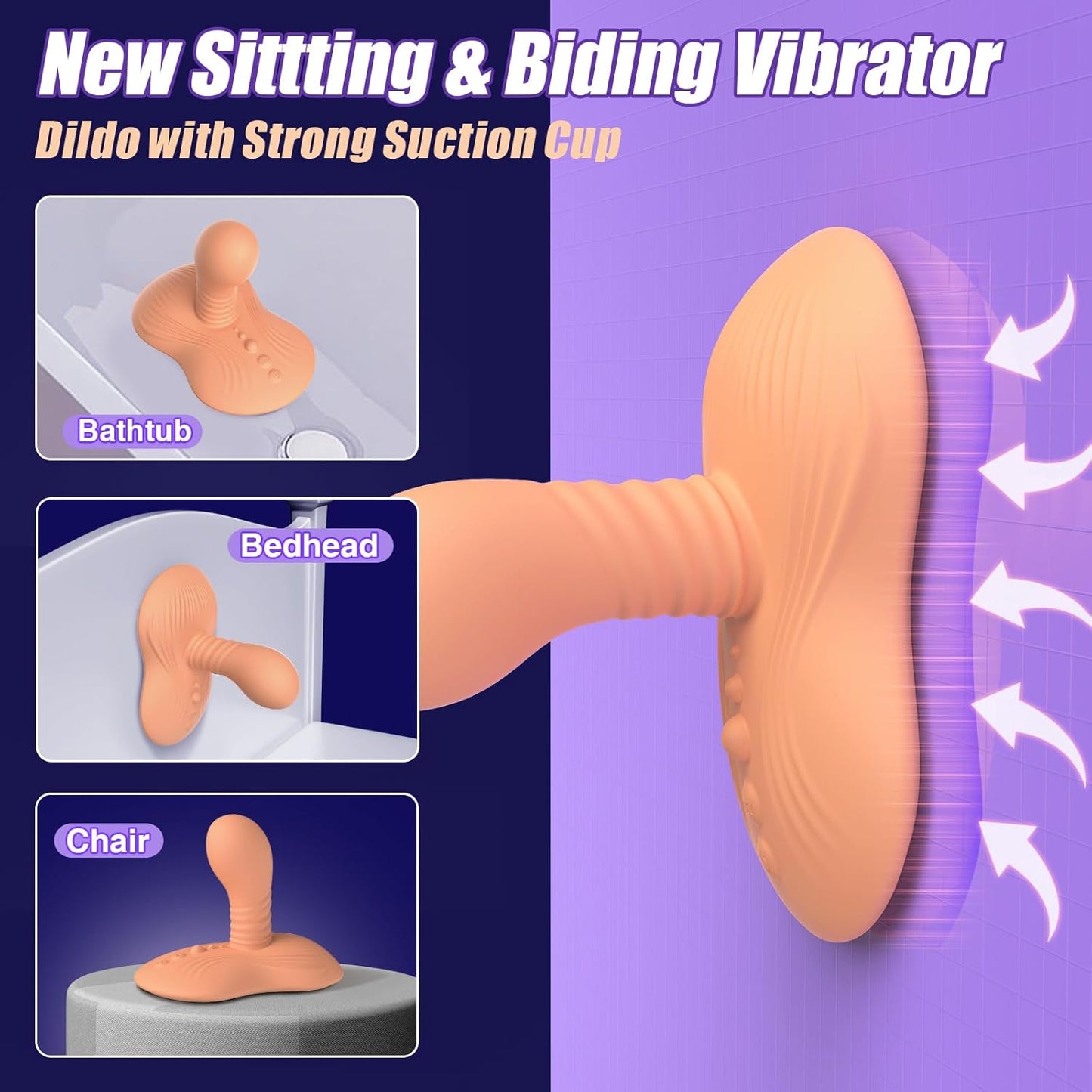 Prostate Massager Anal Dildo Anal Toys, Riding Grinding Strap - On Dildos Adult Toys with 9 Rotating & Vibrating Suction Cup, Butt Plug Male Sex Toys for Men Sex Toy Anal Plug G Spot Vibrator New - SinfulX - 