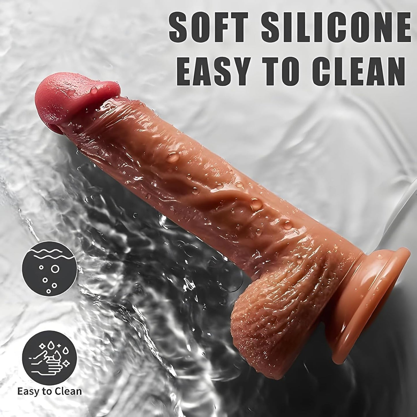 Dildos Squirting Dildo Ejaculating Toy, 8.5Inch Realistic Dildos Soft Feel like Real Skin, Silicone Anal Dildo with Strong Suction Cup for G Spot Anal Play, Adult Sex Toys for Women（ Flesh） - SinfulX - 