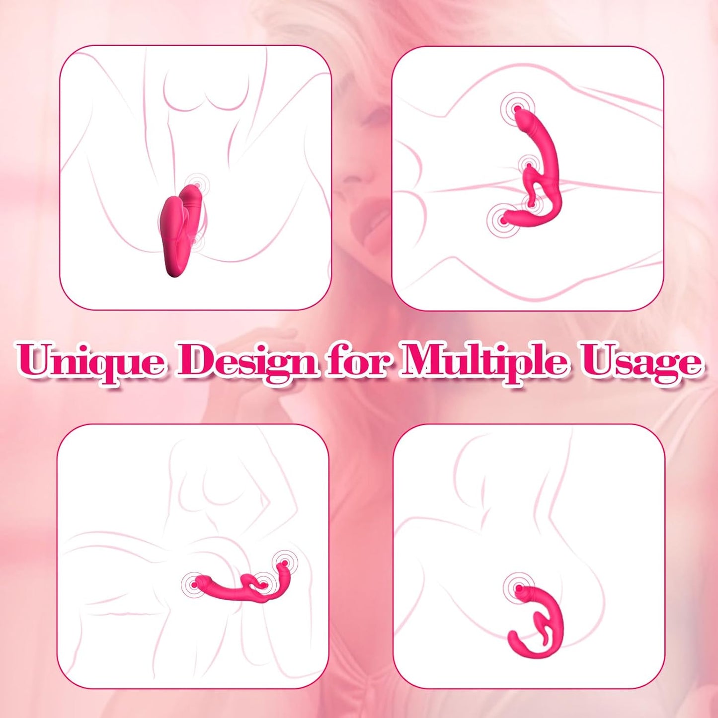 TriFusion Strapless Strap On Triple Motor Vibrator - SinfulX - Personal Care > Sexual Wellness > Strapless Strap - On