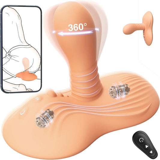 Prostate Massager Anal Dildo Anal Toys, Riding Grinding Strap - On Dildos Adult Toys with 9 Rotating & Vibrating Suction Cup, Butt Plug Male Sex Toys for Men Sex Toy Anal Plug G Spot Vibrator New - SinfulX - 