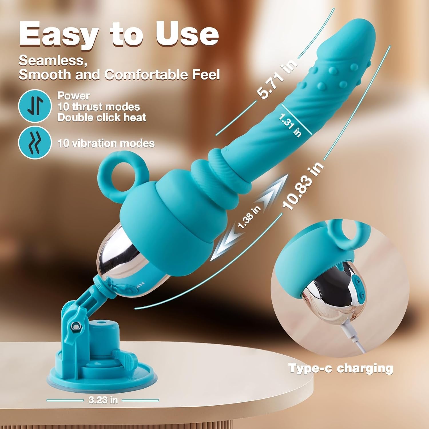 PulseRide Portable Thrusting Dildo with App Control - SinfulX - 