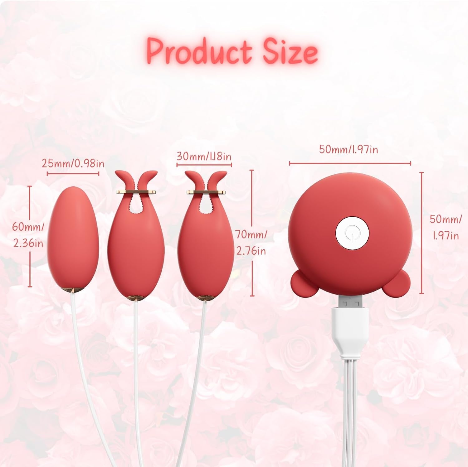 Nipple Toys Nipple Vibrator for Women, Sex Toys Nipple Clamps Clitoral Stimulator with 10 Vibration Modes, Lightweight Silicone Adult Toys, Vibrating Nipple Clamps for Women Couples Pleasure