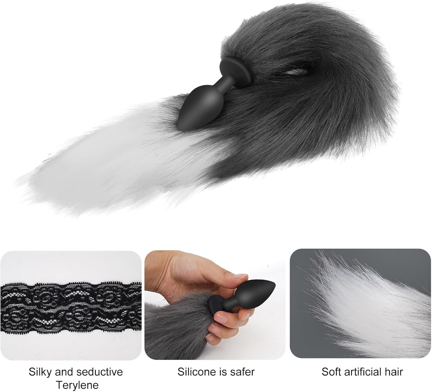WildWhisper Silicone Fox Tail Butt Plug Beginner - SinfulX - 
