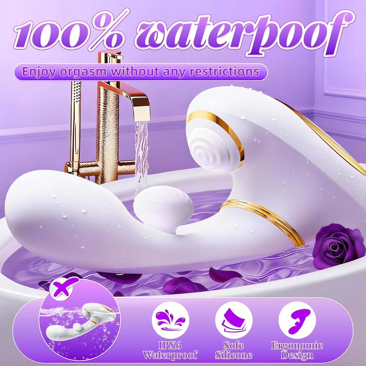 QuadPulse Heating Tapping Rabbit Vibrator - SinfulX - Personal Care > Sexual Wellness > Flapping/Tapping Vibrator