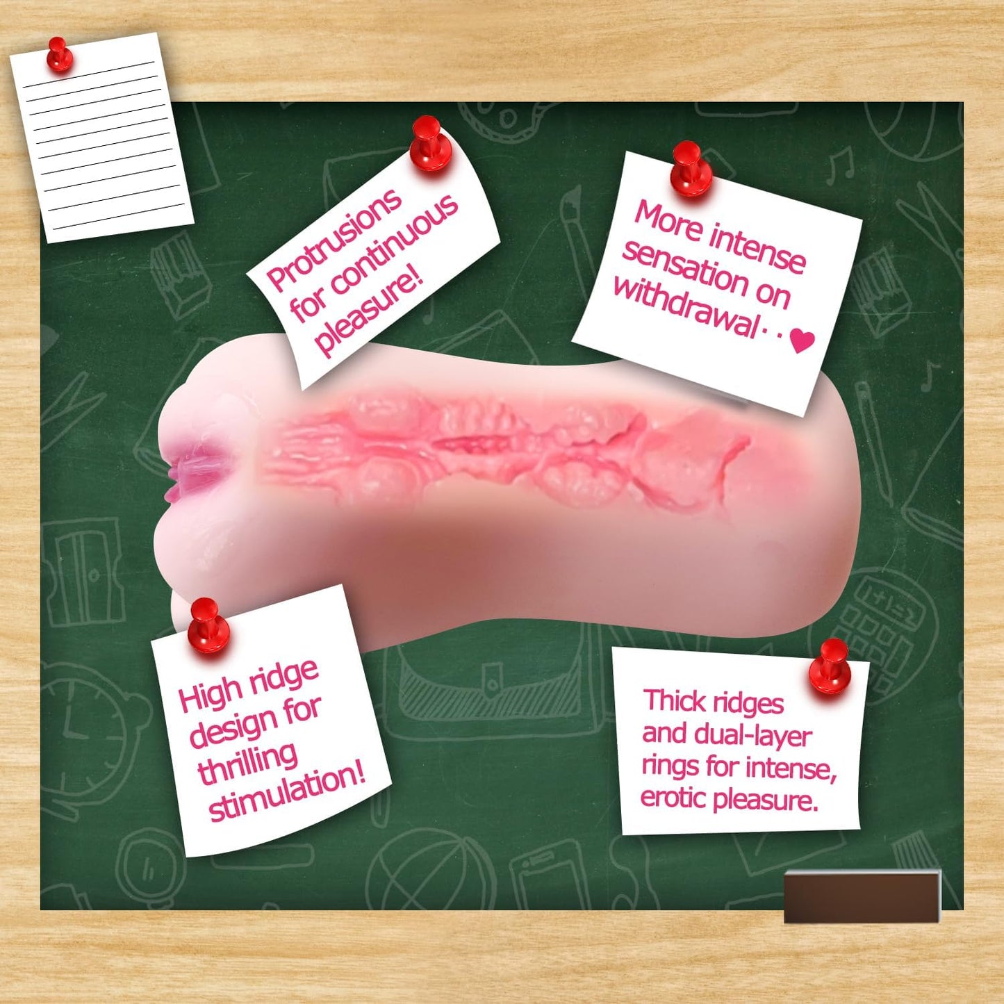 Pocket Pussy Realistic Male Masturbator - Adult Sex Toys【Virgin Tightness with 5D Flesh Folds,High Sensation Tunnel】 Reusable Penis Stroker Premium Adult Toy for Men Penis Training - SinfulX - 