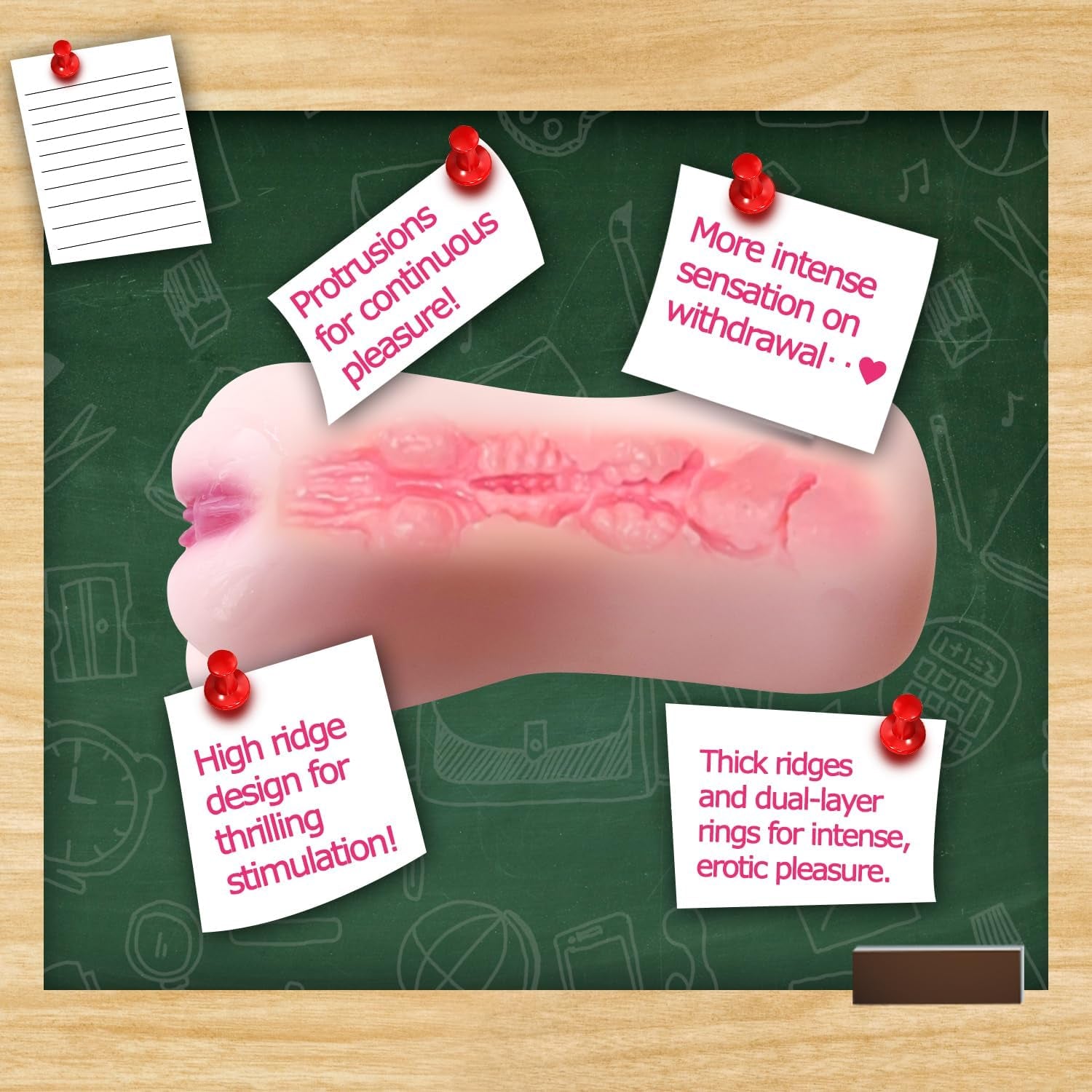 Pocket Pussy Realistic Male Masturbator - Adult Sex Toys【Virgin Tightness with 5D Flesh Folds,High Sensation Tunnel】 Reusable Penis Stroker Premium Adult Toy for Men Penis Training - SinfulX - 