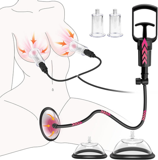 SuctionBloom Pussy Pump & Nipple Suction Kit 4 Cups - SinfulX - Personal Care > Sexual Wellness > Pussy Pump