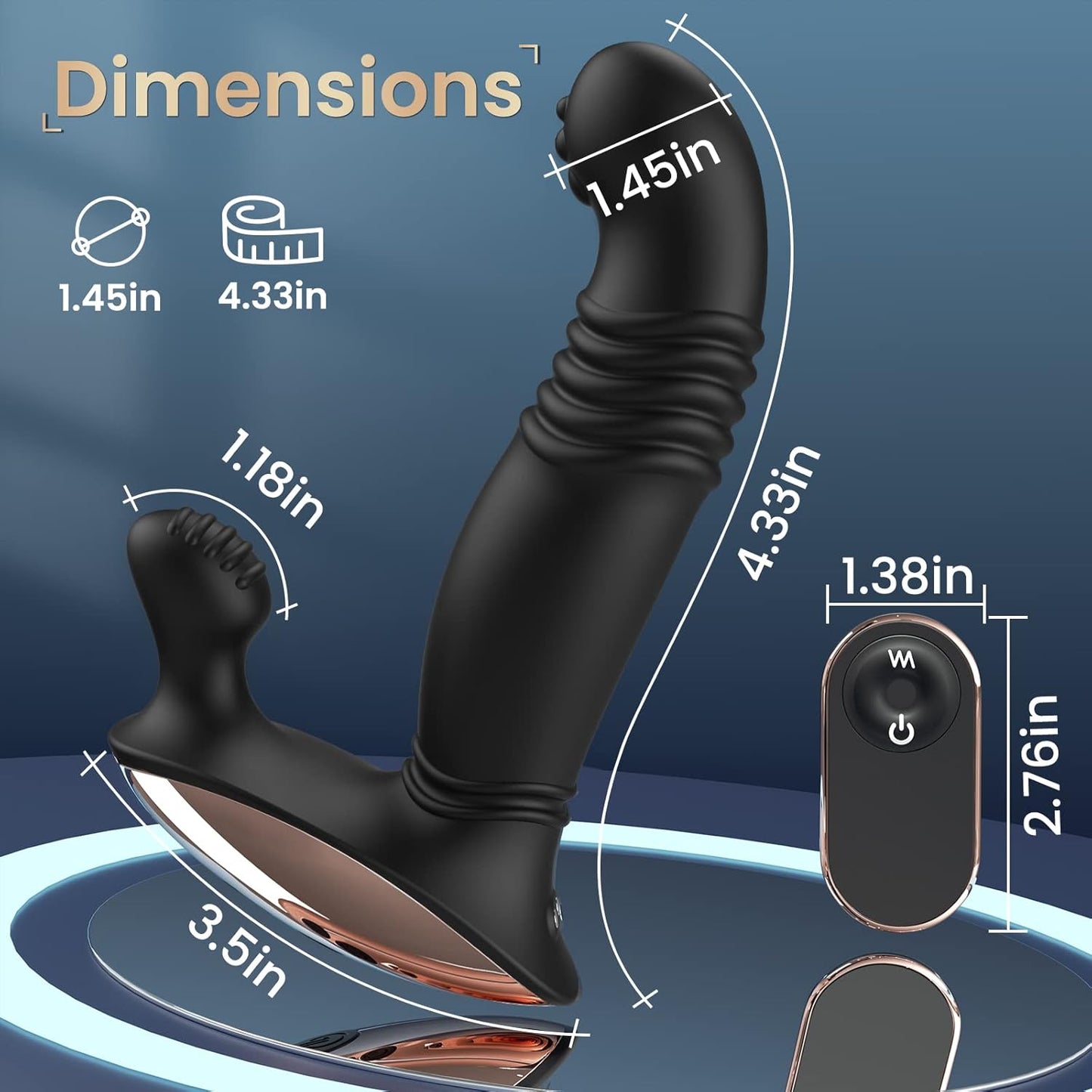 ThrustBead Thrusting Prostate Massager 9 Modes Remote Waterproof - SinfulX - Personal Care > Sexual Wellness > Prostate Massager