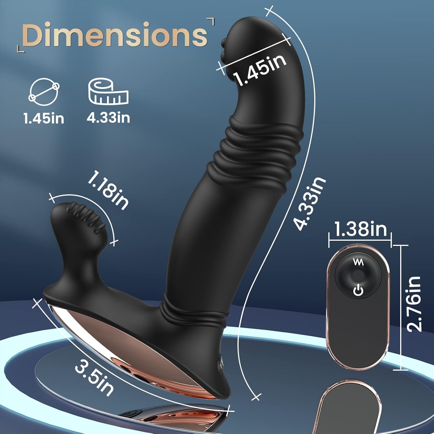 ThrustBead Thrusting Prostate Massager 9 Modes Remote Waterproof - SinfulX - Personal Care > Sexual Wellness > Prostate Massager