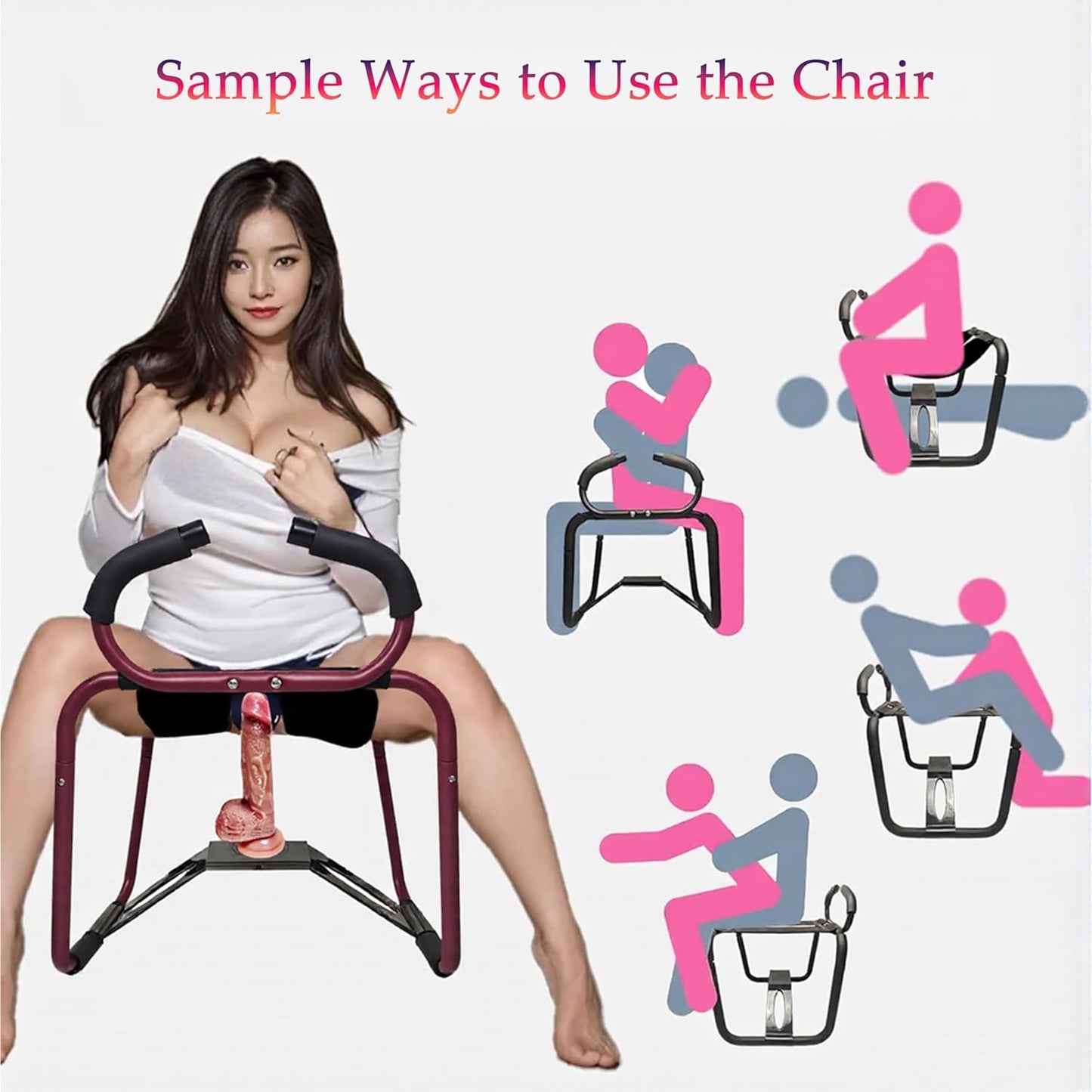 FlexFrame Adjustable Position Aid Chair with Armrests (Red) - SinfulX - 