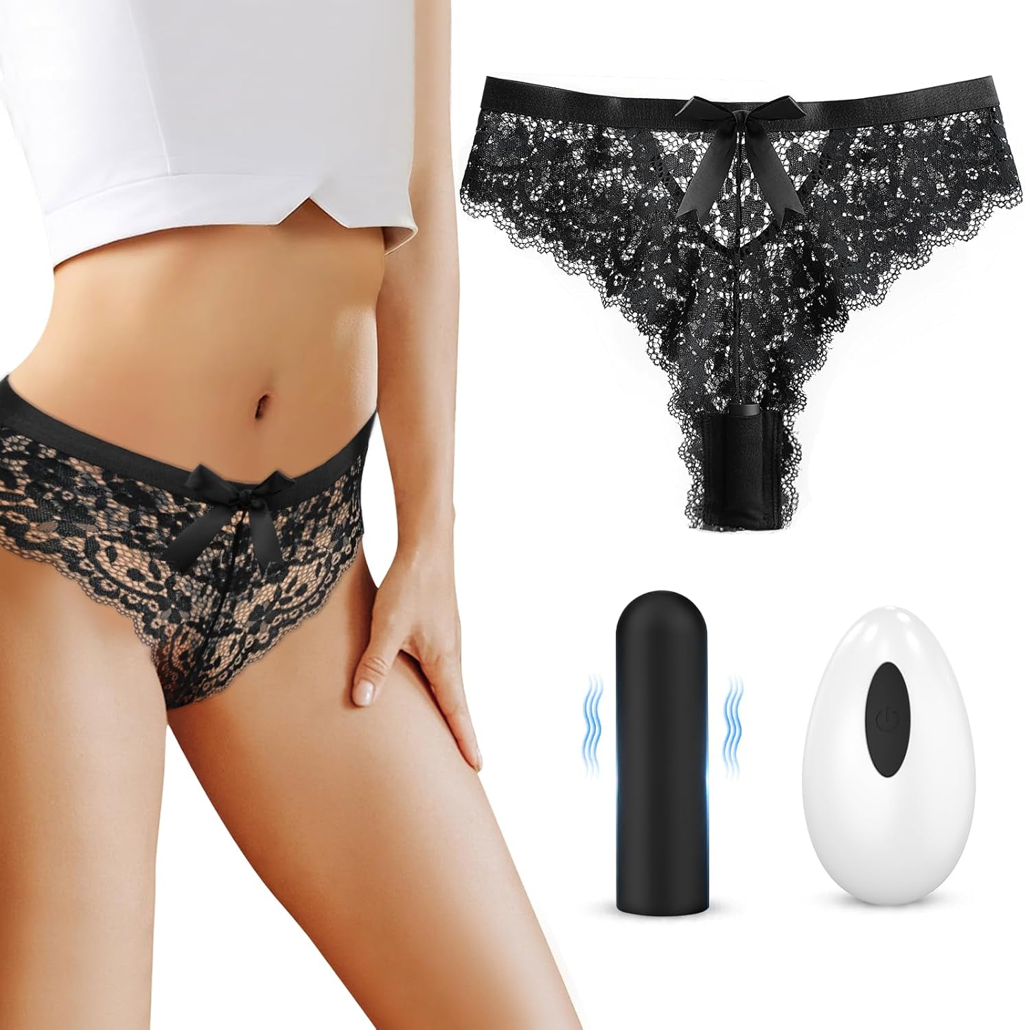LaceWhisper Lace Remote Panty Vibrator 10 Modes - SinfulX - Personal Care > Sexual Wellness > Panty Vibrator