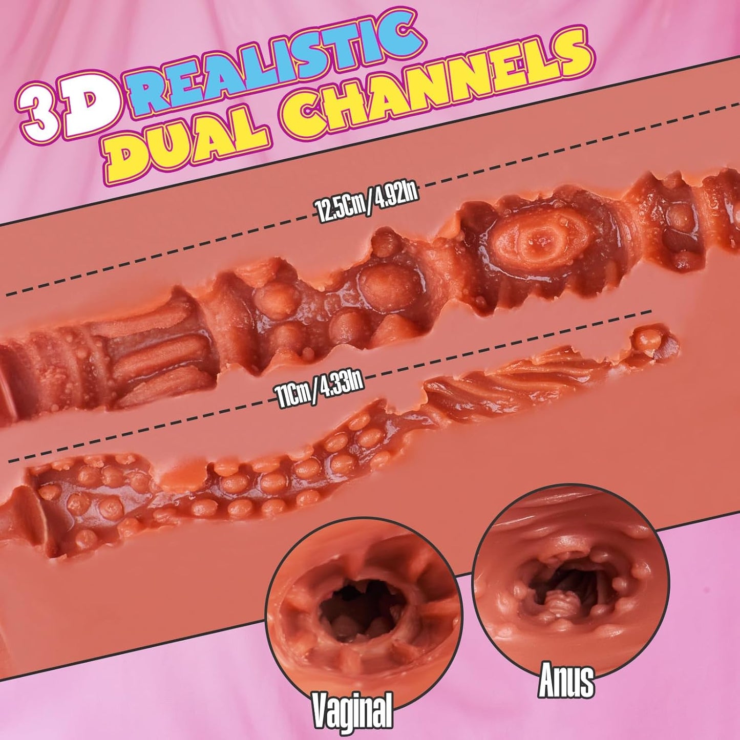16LB Sex Doll Male Sex Toy - Male Masturbator Realistic Sex Dolls Torso with Big Boobs Butt Realistic Vagina, Male Stroker with Realistic Textured Vaginal Anal Tunnel for Masturbation - SinfulX - 