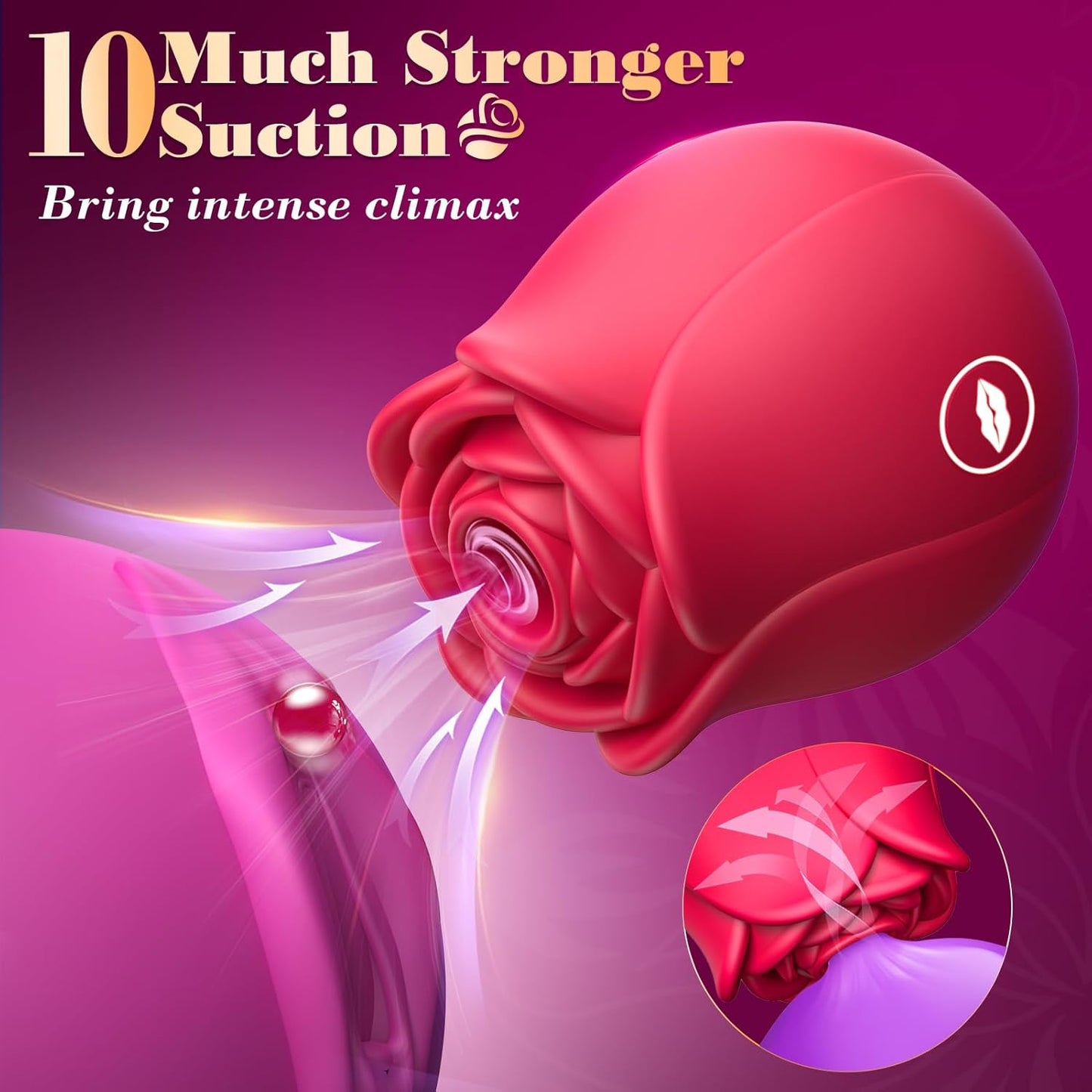 Rose Toy Women Sex Toys - Adult Toys for Women Rose Sex Toy Clit Sucker Sucking Vibrator with 10 Suction Modes Vibrater Dildo Anal Couples Female Adult Toy Dildos Vibrators Jewelry - SinfulX - 