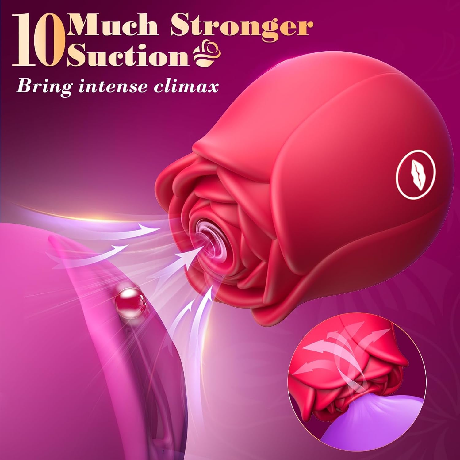Rose Toy Women Sex Toys - Adult Toys for Women Rose Sex Toy Clit Sucker Sucking Vibrator with 10 Suction Modes Vibrater Dildo Anal Couples Female Adult Toy Dildos Vibrators Jewelry - SinfulX - 