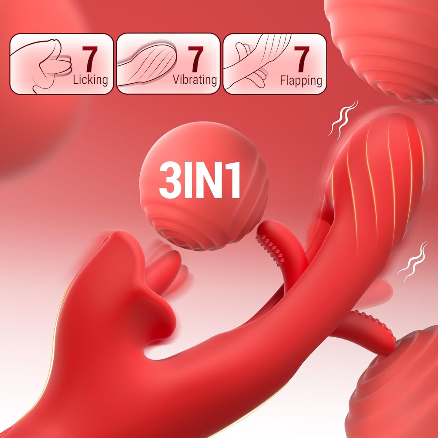 ElyraCore 3 - in - 1 Tongue Thrust Vibrator G - Spot 7 Modes - SinfulX - Personal Care > Sexual Wellness > Tongue Vibrator