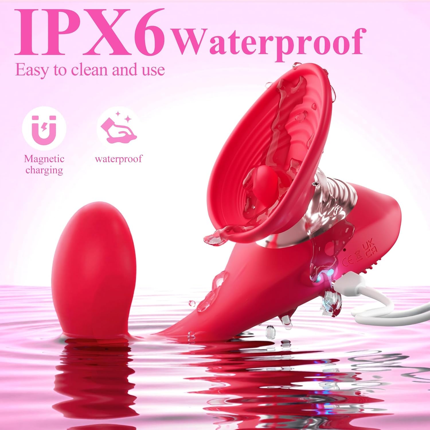 Sucking Vibrator Sex Toys for Women, 3IN1 Tongue Rose Toy G Spot Clitoral Vibrators for Nipple Clit Sucker, APP Control Adult Toys Dildo with 9 Suction 9 Vibration & 9 Vibrating Brush Modes - SinfulX - 