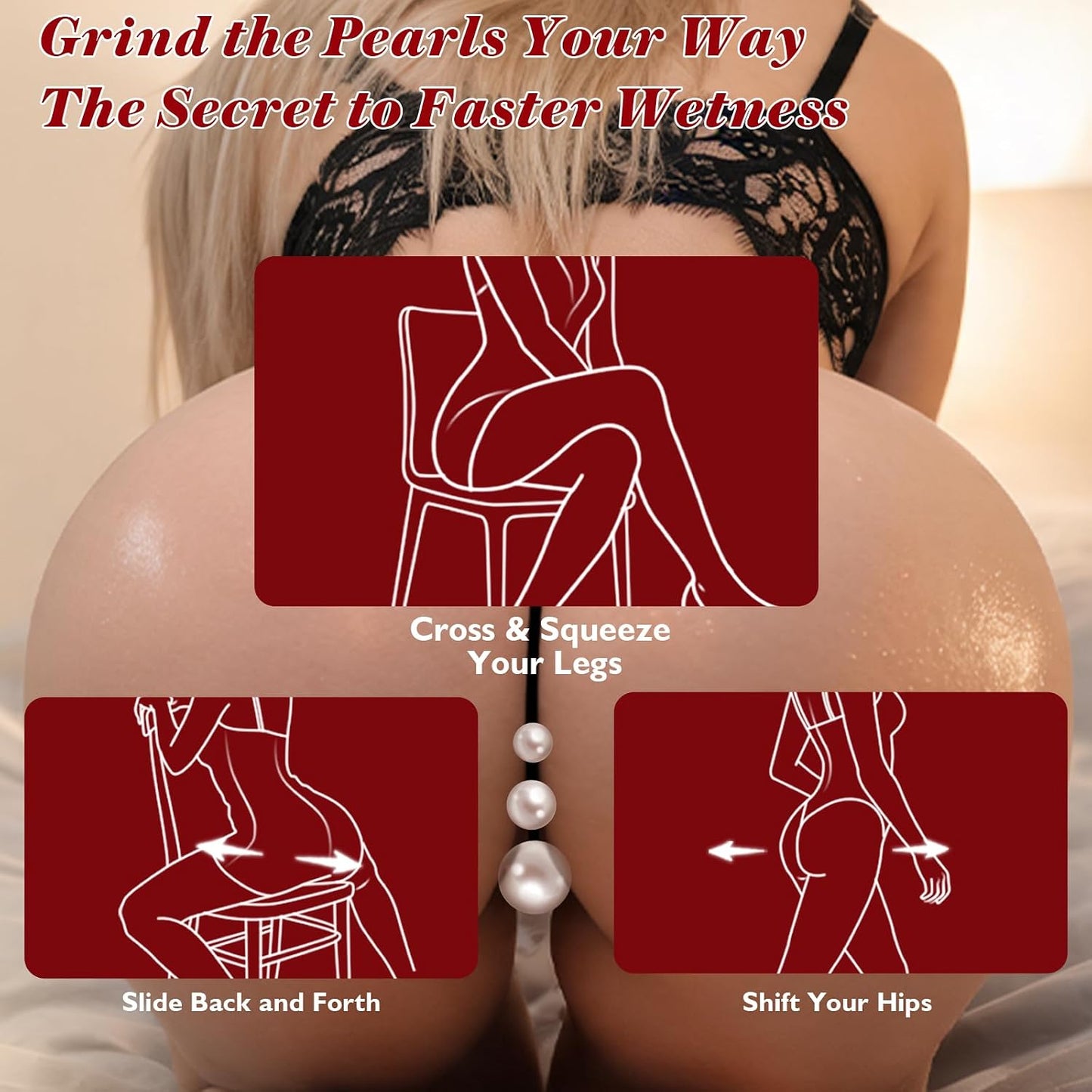 PearlVeil Vibrating Lace Thong | App Remote Panty Vibe