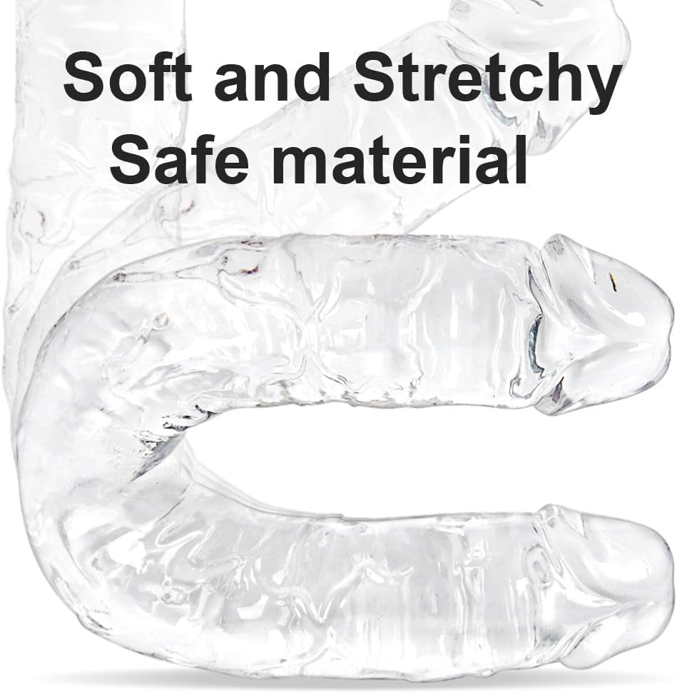 21.7 * 2.2 Inches Double - Ended Huge Dildo, Realistic Ultra - Long Thick Dildo, Wide Extra Large Double - Sided Dildos,Giant Fat XXXL Penis, Transparent Doubles Headed Penis,Suitable for Women/Men/Lesbians - SinfulX - 
