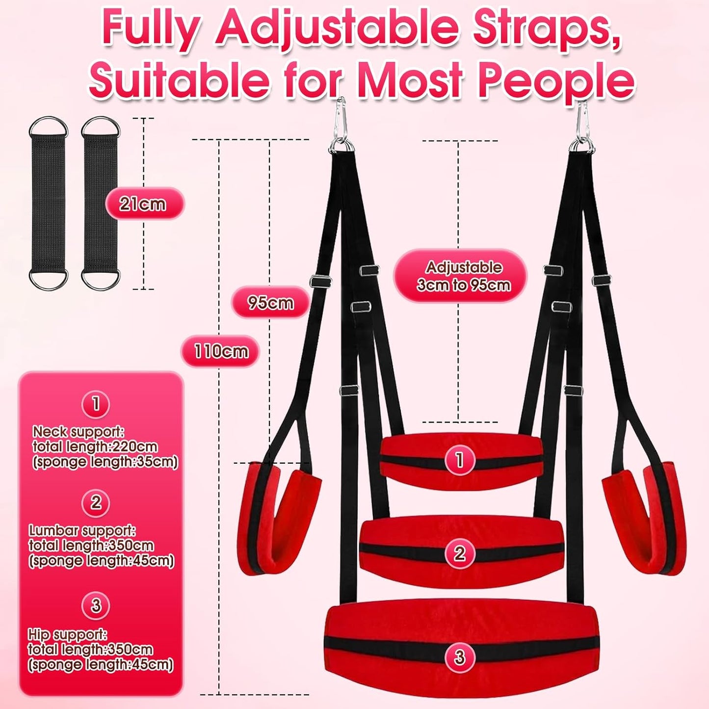 ScarletBond BDSM Sex Swing Adjustable - SinfulX - 