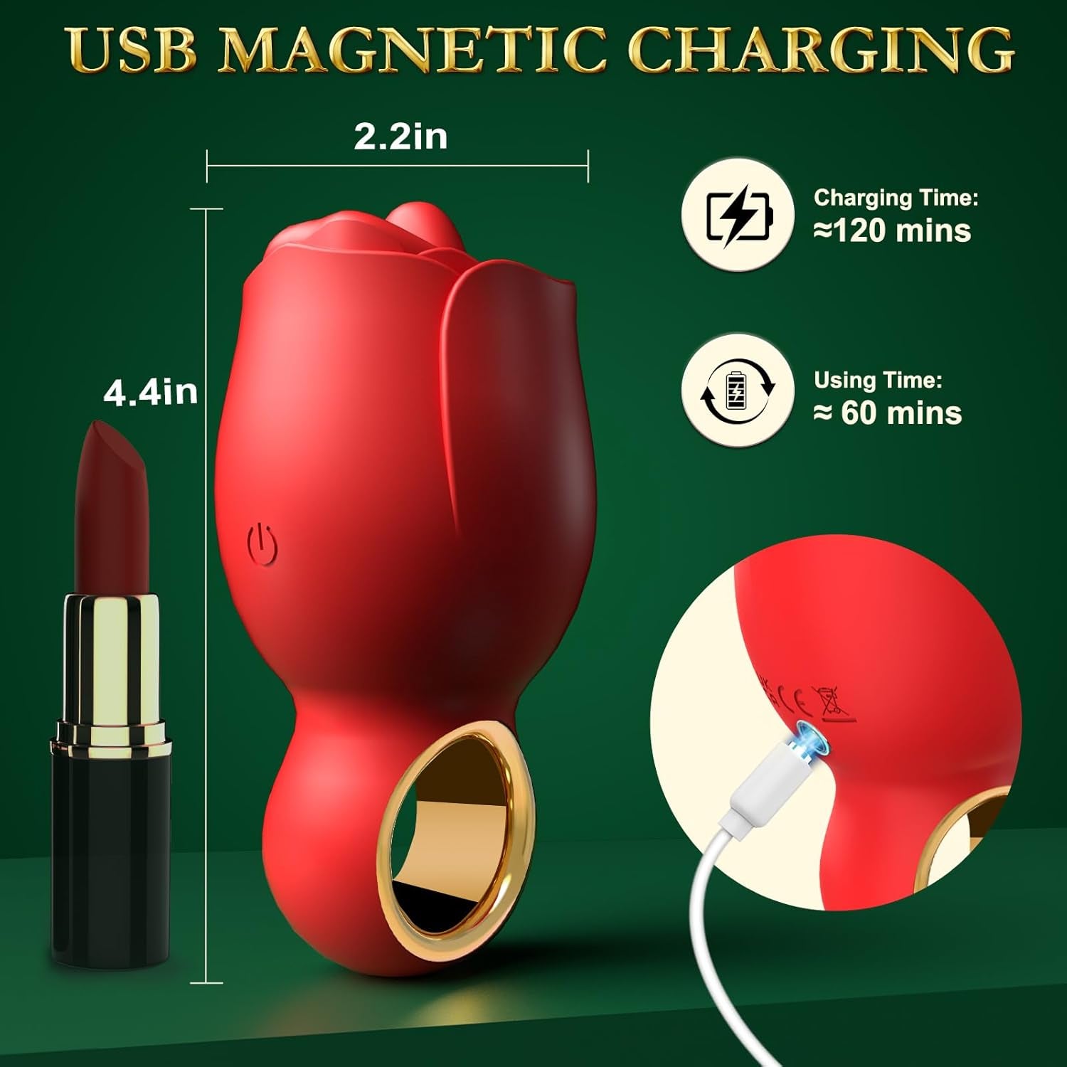 RoseTongue 360° Licking Motion for Nipple & Clit Stimulation - SinfulX - Personal Care > Sexual Wellness > Nipple Stimulator