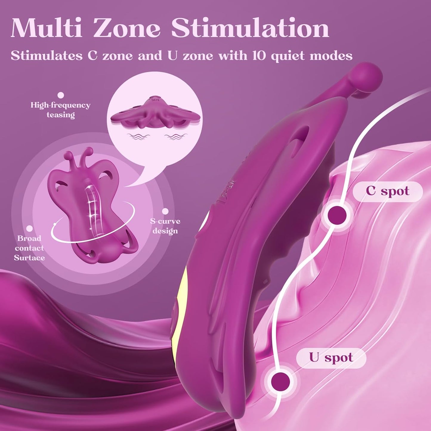 Couples Sex Toys Wearable Vibrator - 9 Modes Vibrating Panties with Separate Male Cock Ring, Clitoral Stimulator Adult Toys for Women, App Connection Women Sex Toys, Silicone BDSM Female Sex Toy