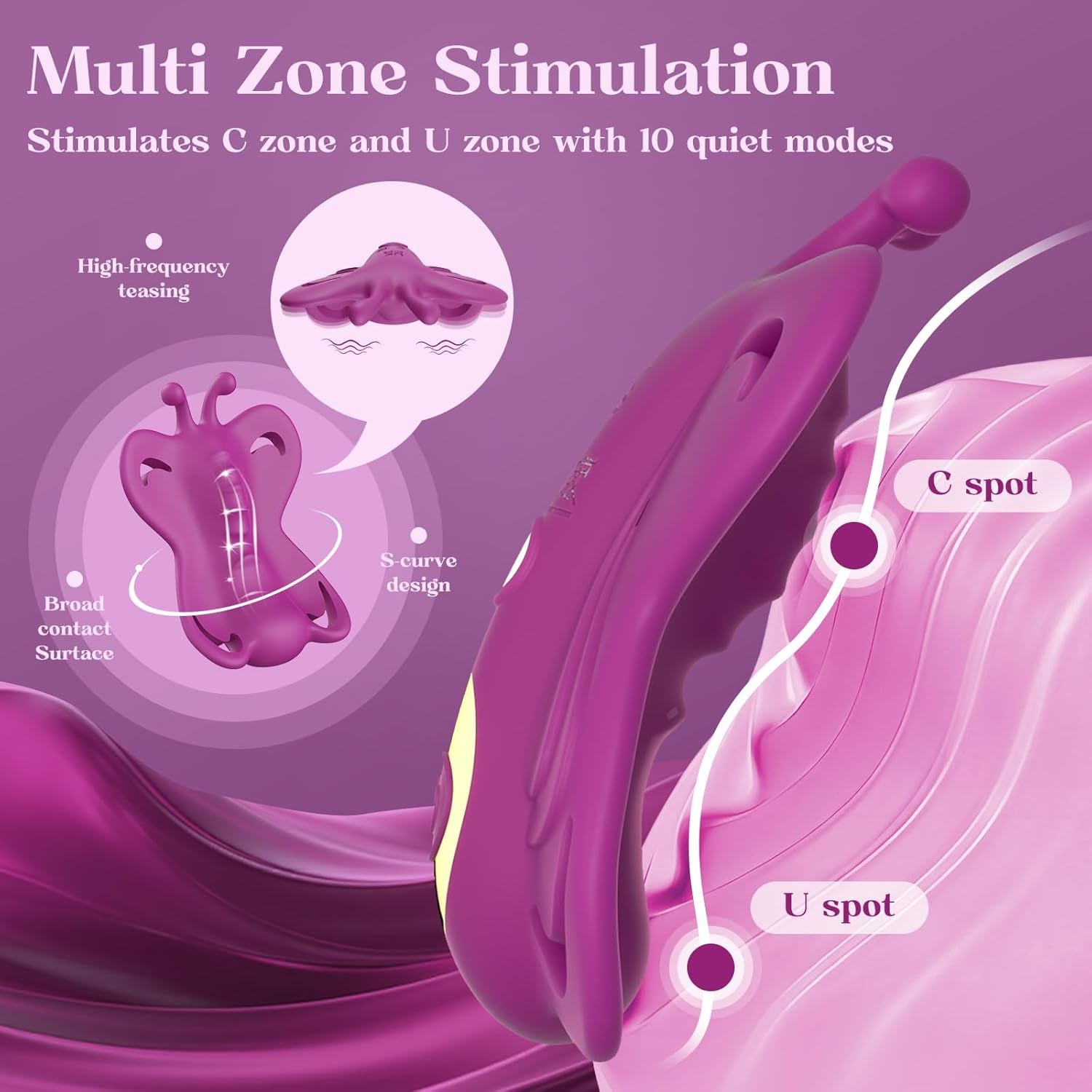 Couples Sex Toys Wearable Vibrator - 9 Modes Vibrating Panties with Separate Male Cock Ring, Clitoral Stimulator Adult Toys for Women, App Connection Women Sex Toys, Silicone BDSM Female Sex Toy